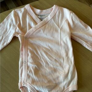 ButterBlu Light Pink Wrap-Style Baby Onesie
